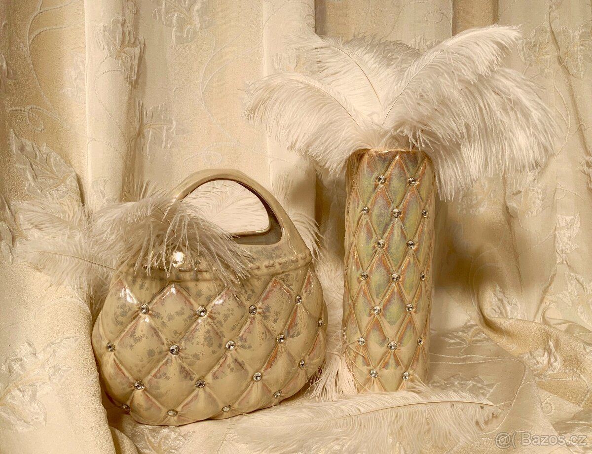 Vintage váza z kolekce Venezia, kabelka (taštička)