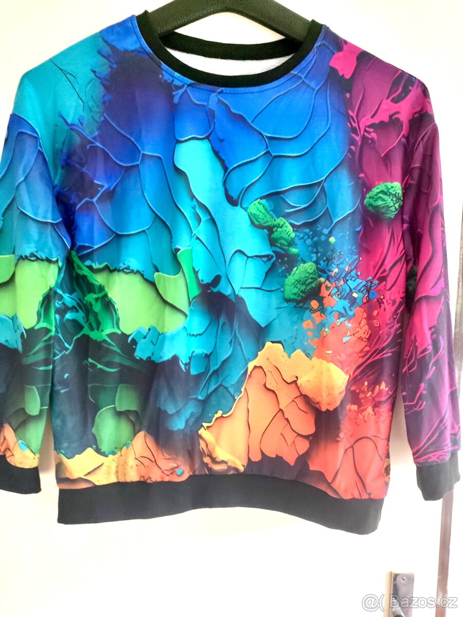 Nová art mikina barevná vel.170