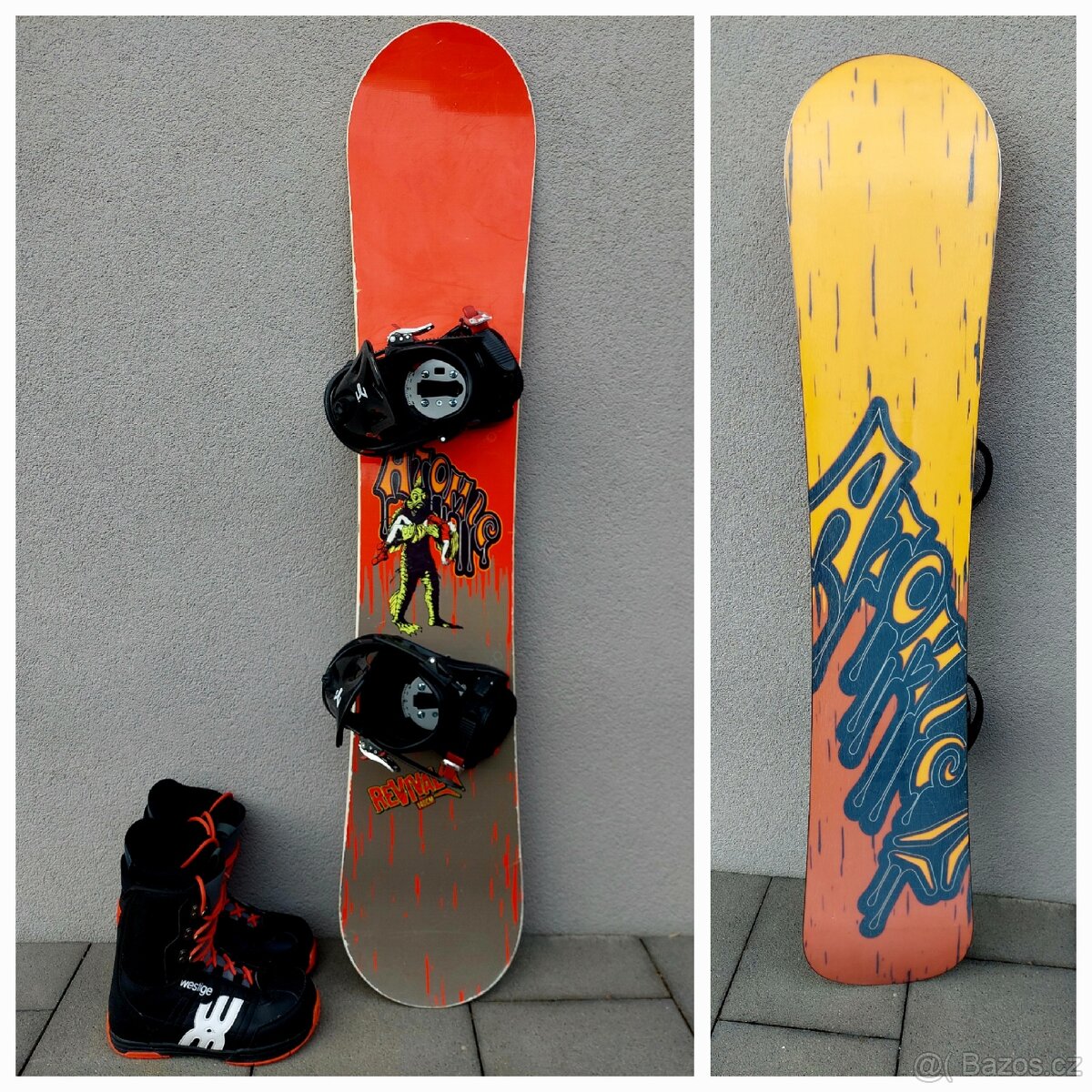 Snowboard ATOMIC REVIVAL, 140 cm + boty WESTIGE
