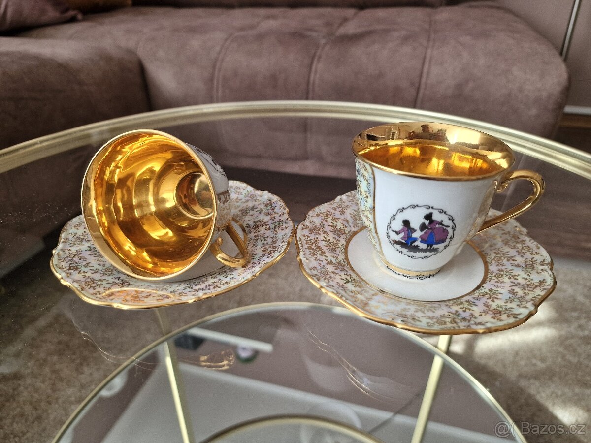 Vintage kávový servis z Karlovarského porcelánu