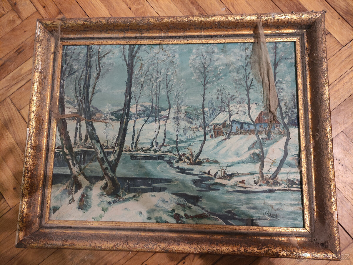 Obraz krajiny - Čapek, starožitnost