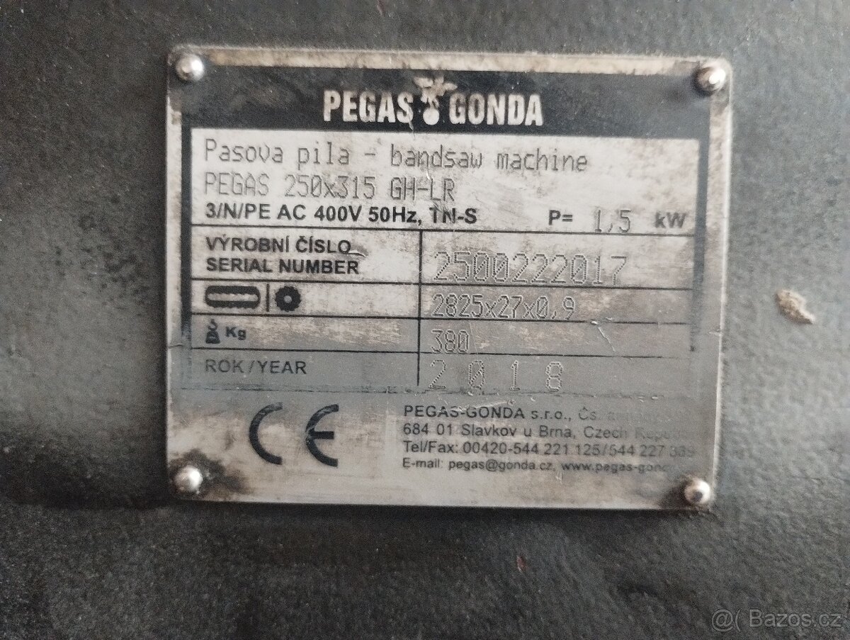 Gravitační pila Pegas 250x315