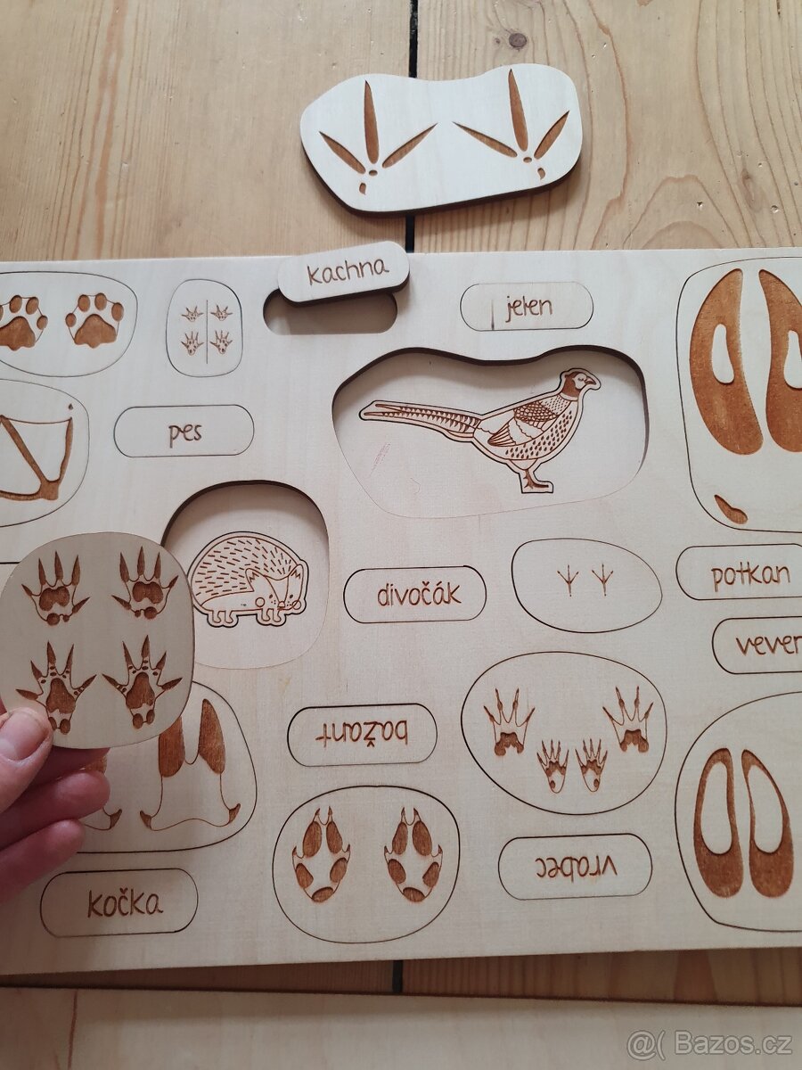 Edukativni drevene puzzle/vkladacka