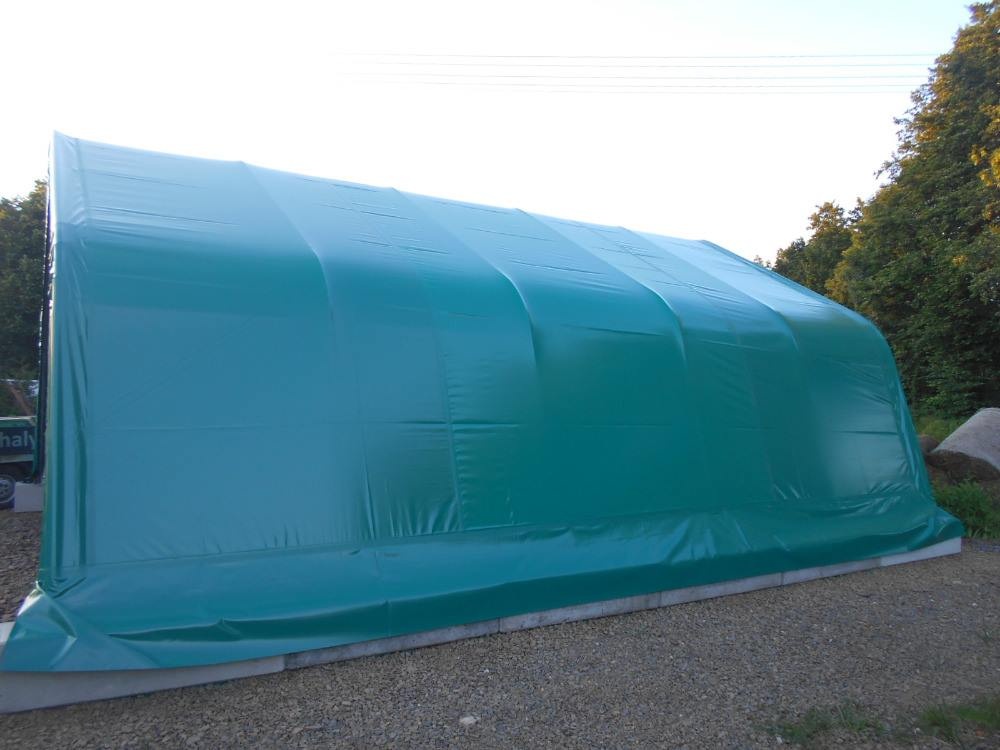 Plachtová hala 6,1m x 17m x 4,88m-900g-dvojitá konstrukce