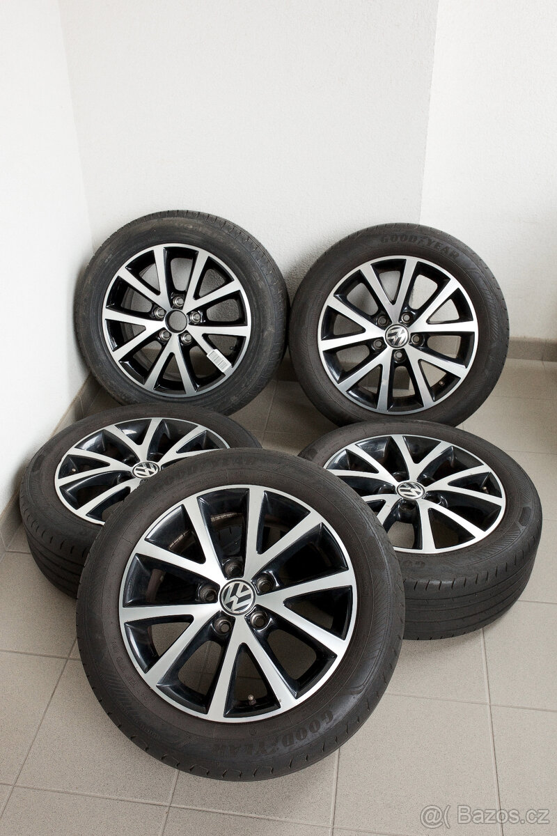 Alu kola VW 5x112 6,5j x 16 SEDONA letní pneu 205/55/R16 91H