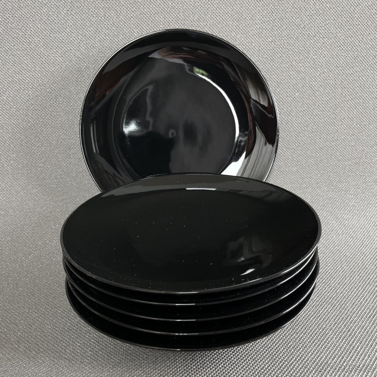 Rosenthal TAC 6x černý dezertní talíř 19 cm