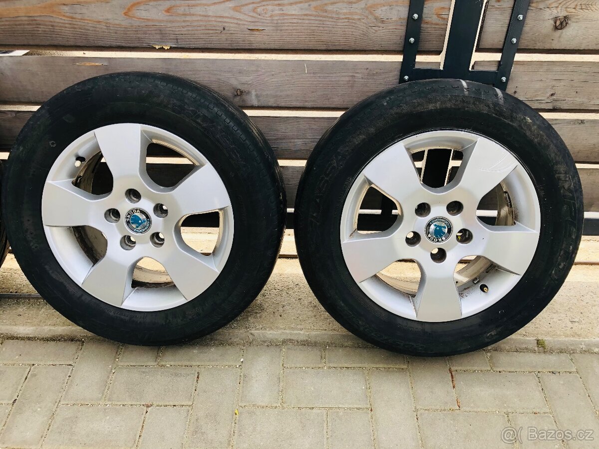 15" letní ALU Škoda 5x112 205/60/15
