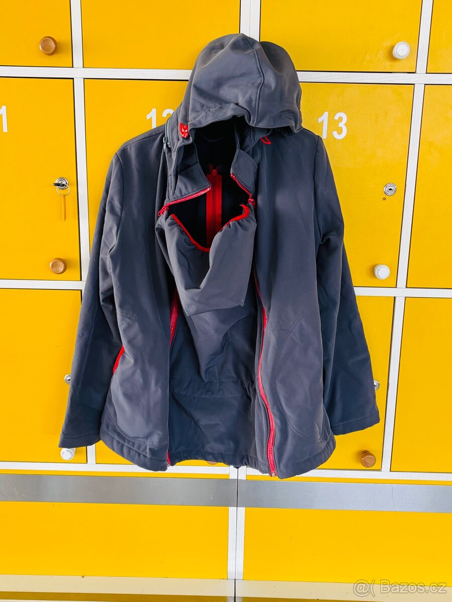 softshellová těhotenská bunda se vsadkou (36 EU)