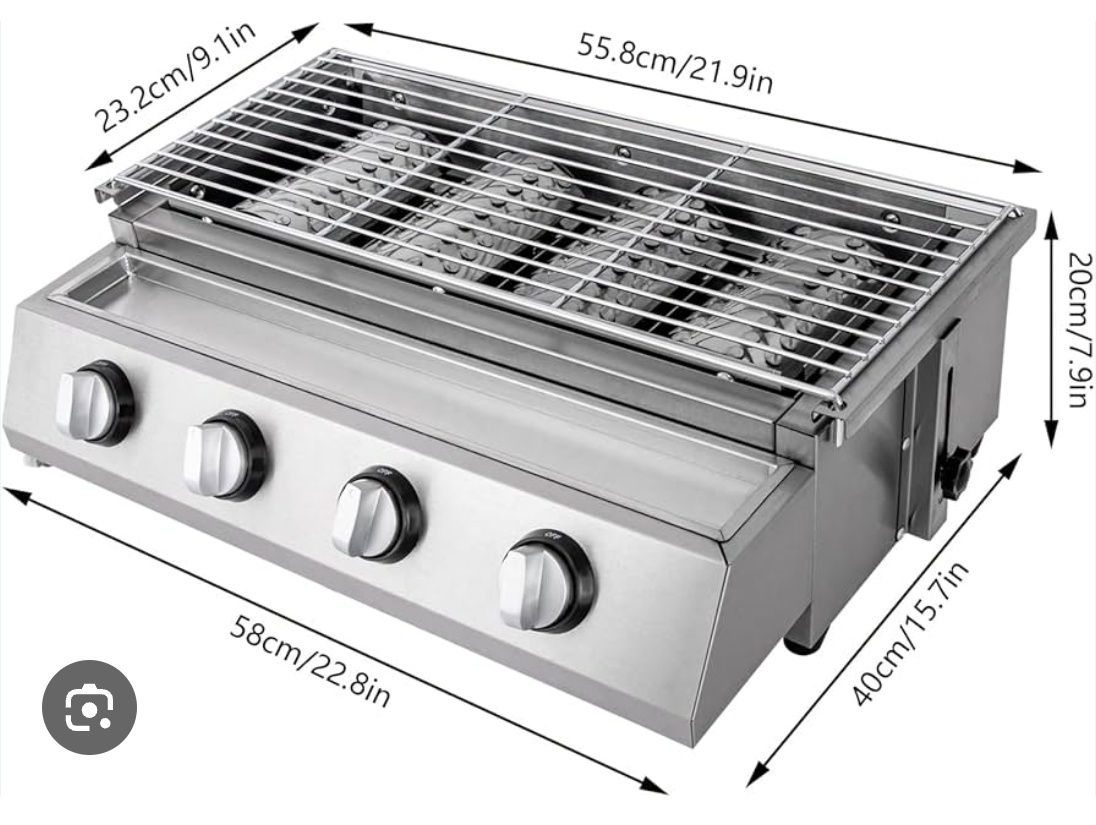 Plyšový gril 4 hořáky