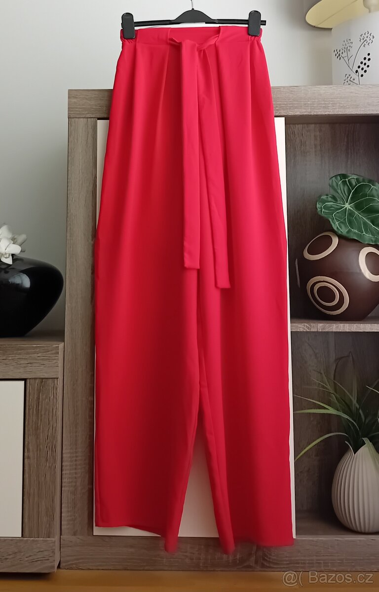Zara dámské široké kalhoty se zvýšeným pasem vel. S
