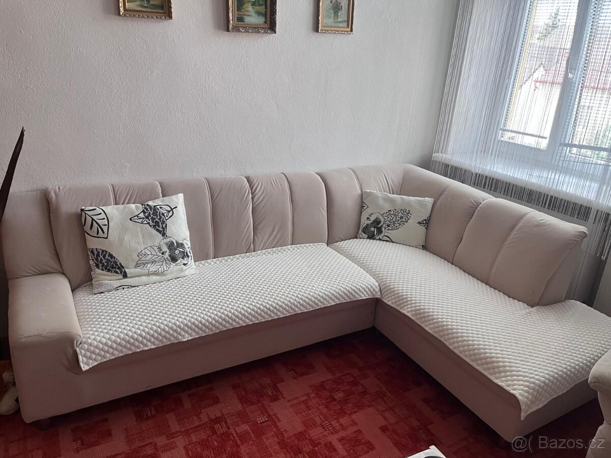 Rohová sedací souprava+křeslo
