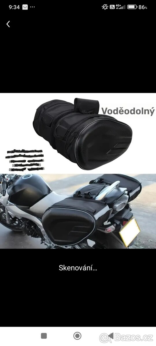 Boční tašky zavazadla na motorku