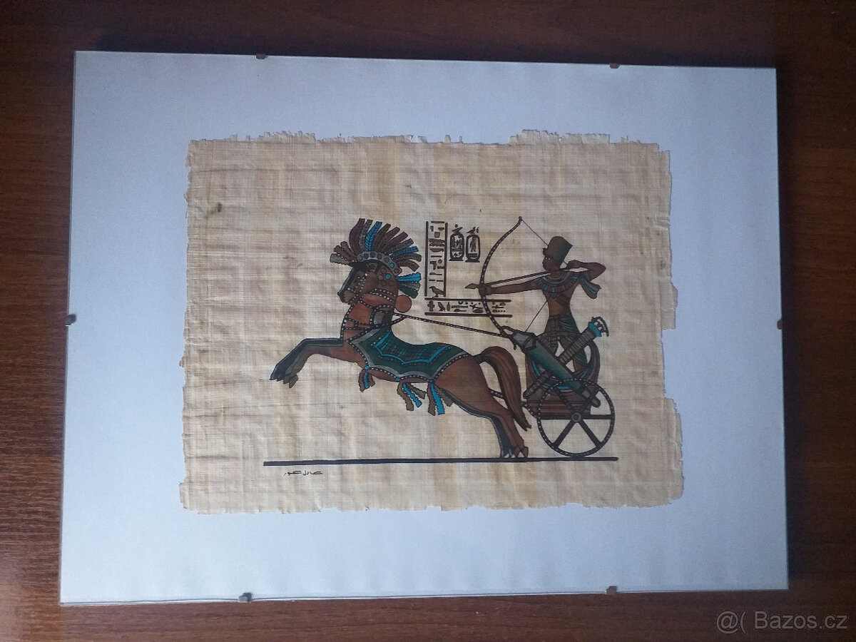 Obraz zasklený papyrus - jezdec