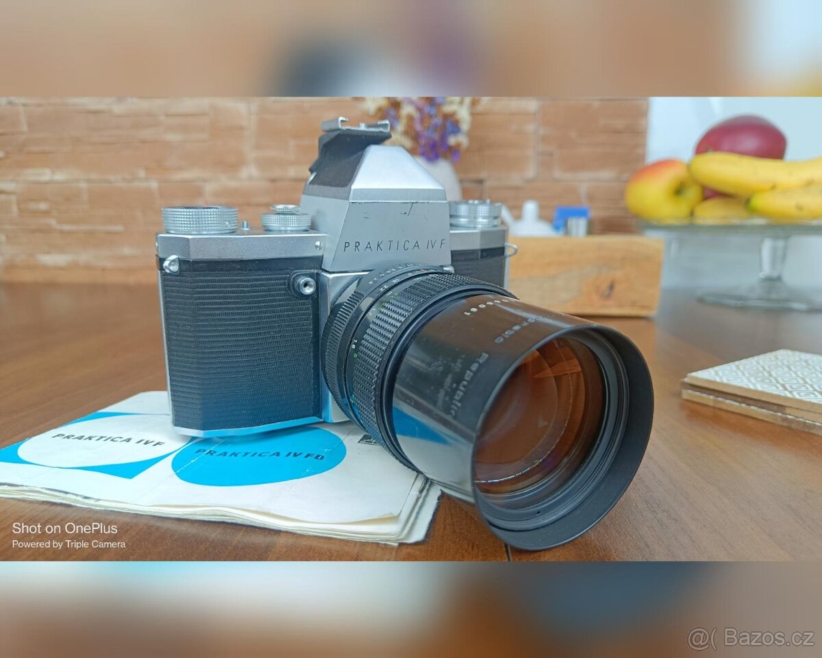 Praktica IV F + Pentacon 2.8/135 mm, M42