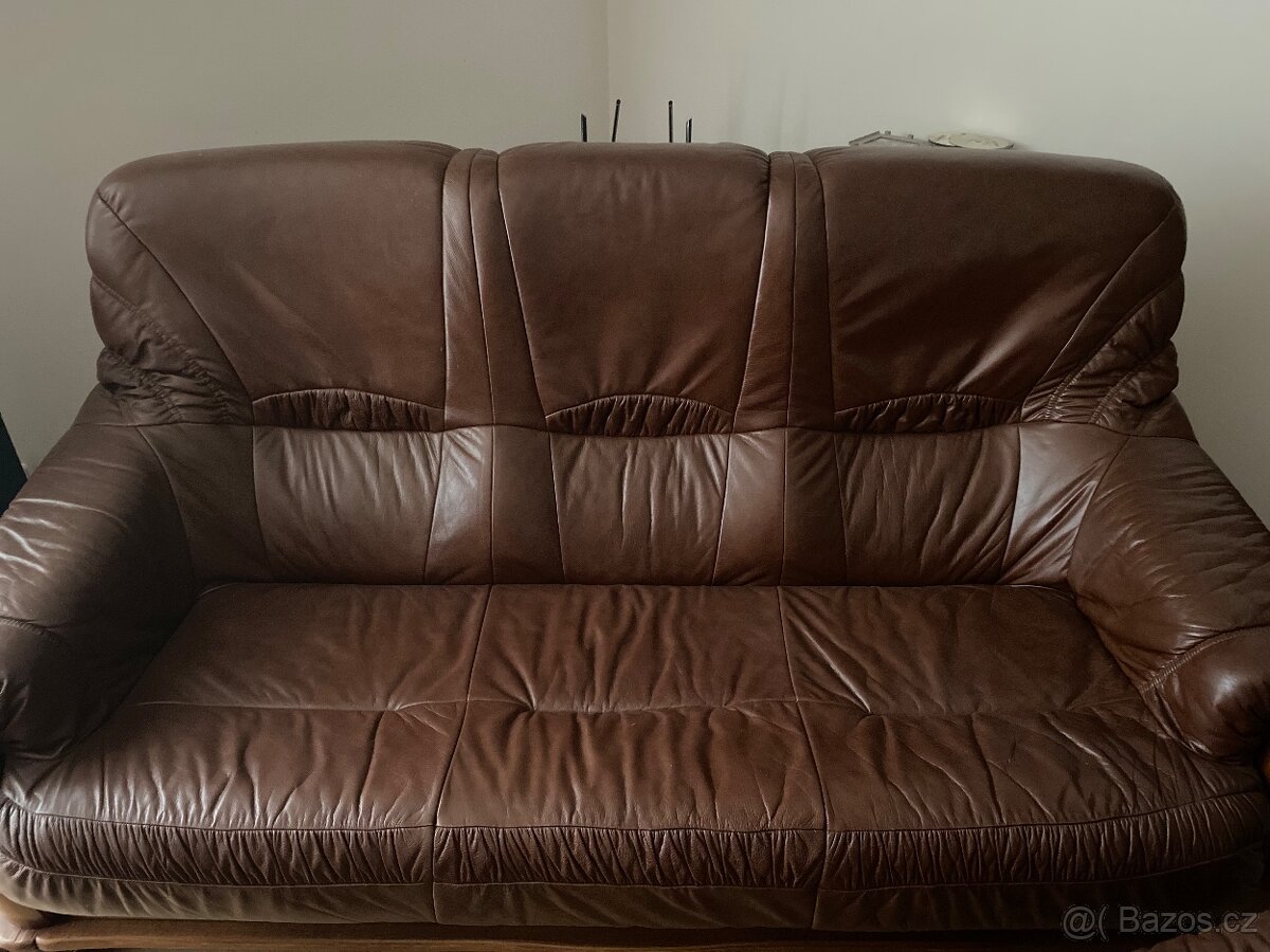 Kožená sedací souprava 3+1+1