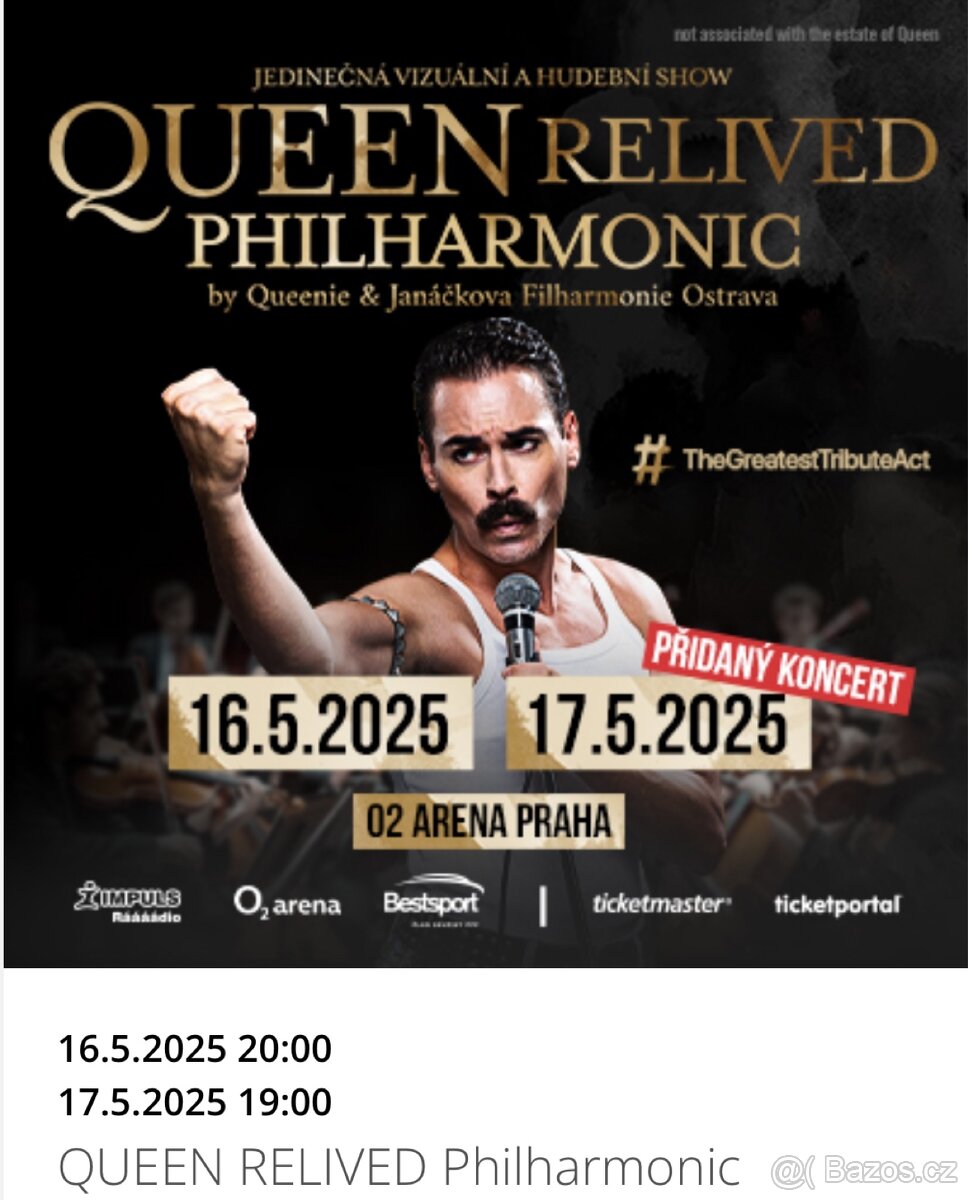 QUEEN RELIVED, VIP KLUBOVÉ PATRO O2 ARENA