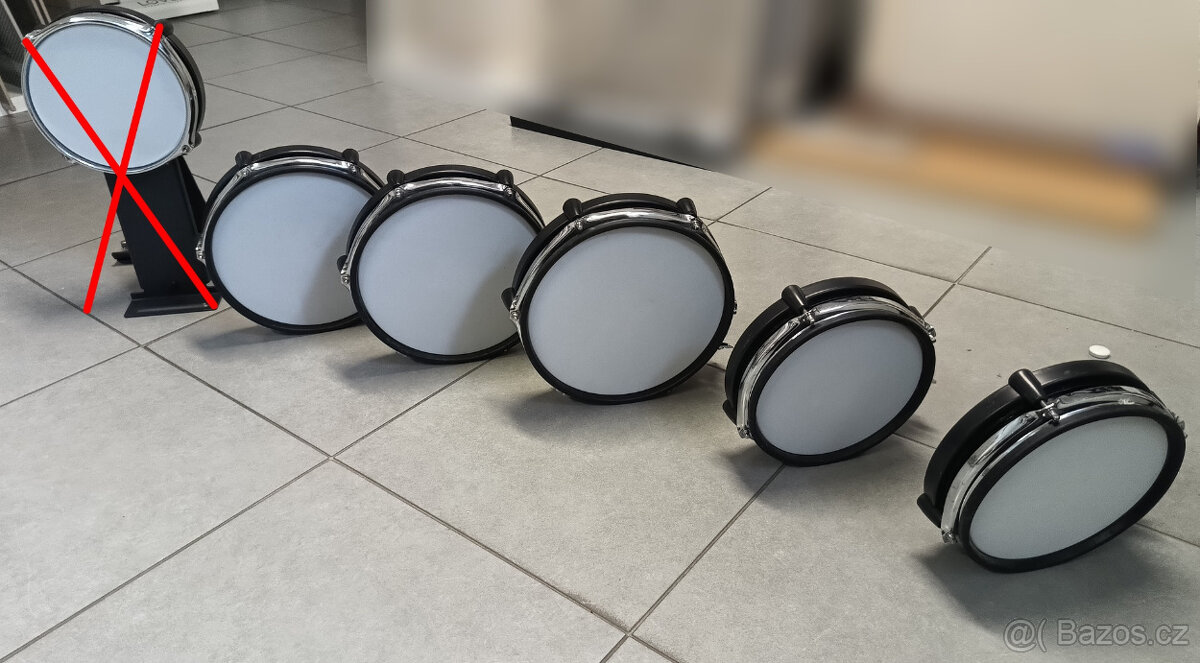 činelové a tom pady pre elektrické bicie