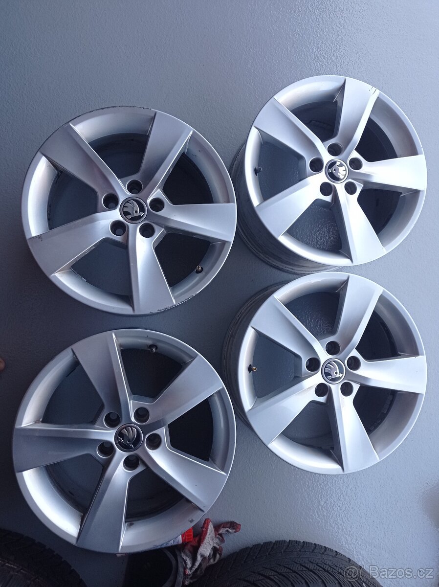 Sada 4x al disků ALORE 16" ORIGINAL SKODA FABIA III, RAPID