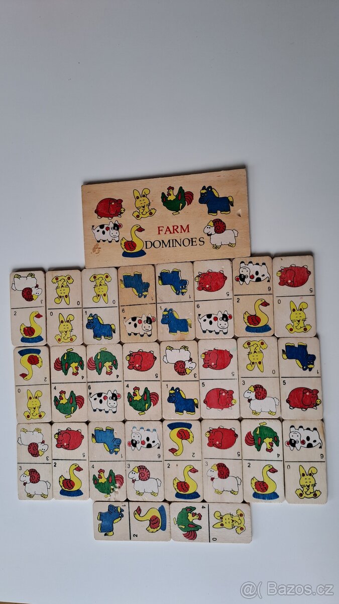 Dřevěné domino pro nejmenší.