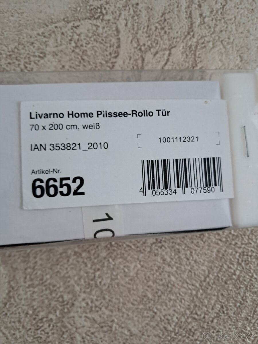 Roleta na dveře, 70 x 200 cm, bílá, nová