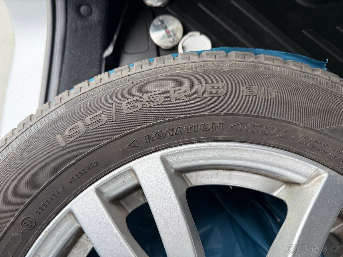 Prodám zimní sadu alu kol Hyundai i30 5x114,3 195/65 R15 8mm
