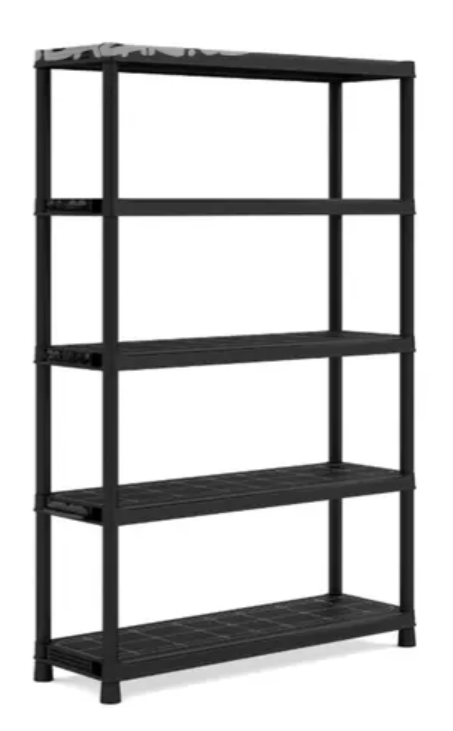 Plastový regál 187 cm x 120 cm x 40 cm,černý