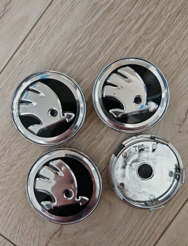 60 mm Stredove krytky poklicky loga Skoda