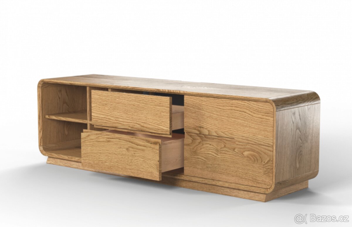 Skříňka pod TV 180 z masivního dubového dřeva