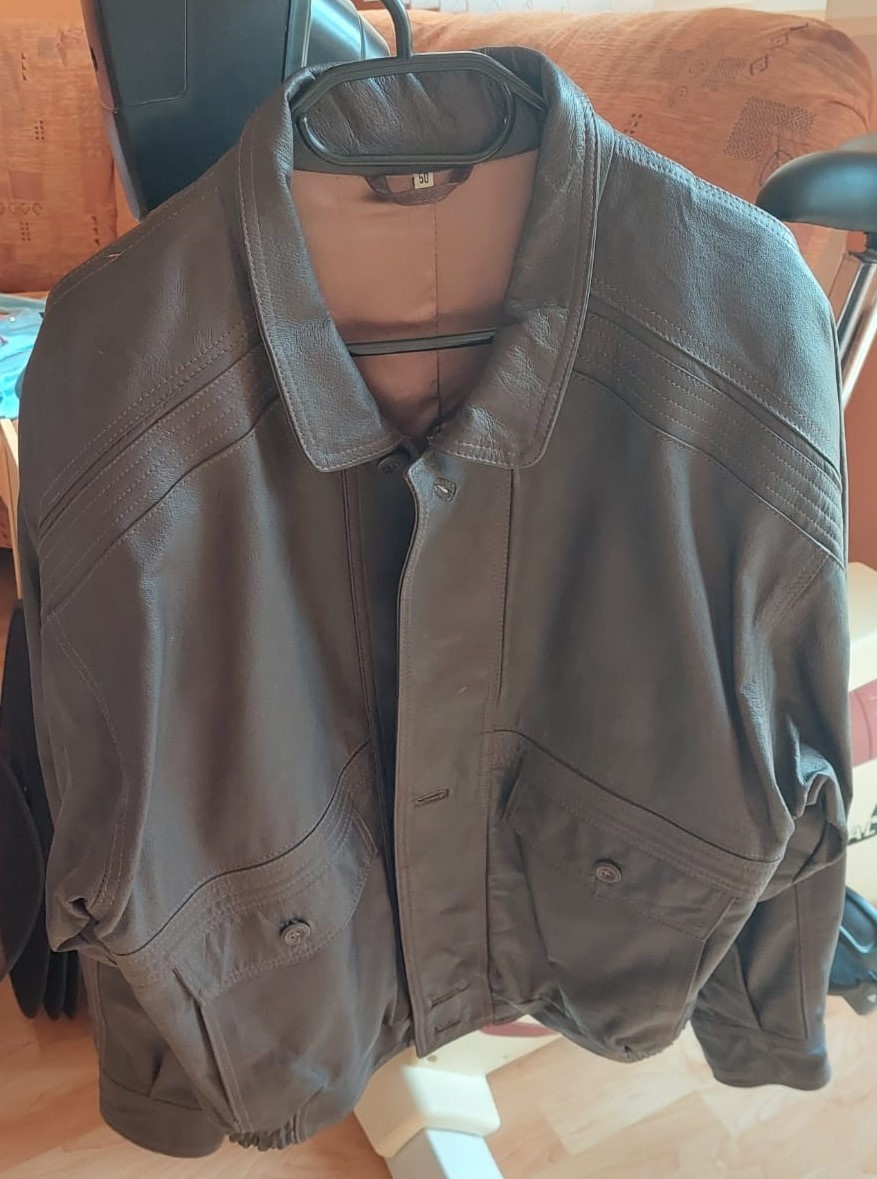 Pánská kožená bunda - pravá kůže - velmi pěkná, vel. 50