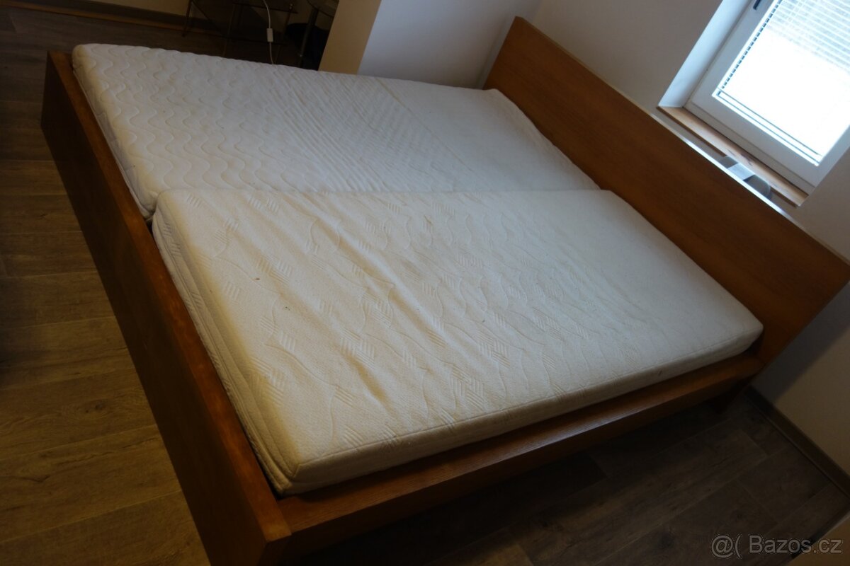 POSTEL MANŽELSKÁ DVOJLŮŽKO + 2x MATRACE 2x ROŠT