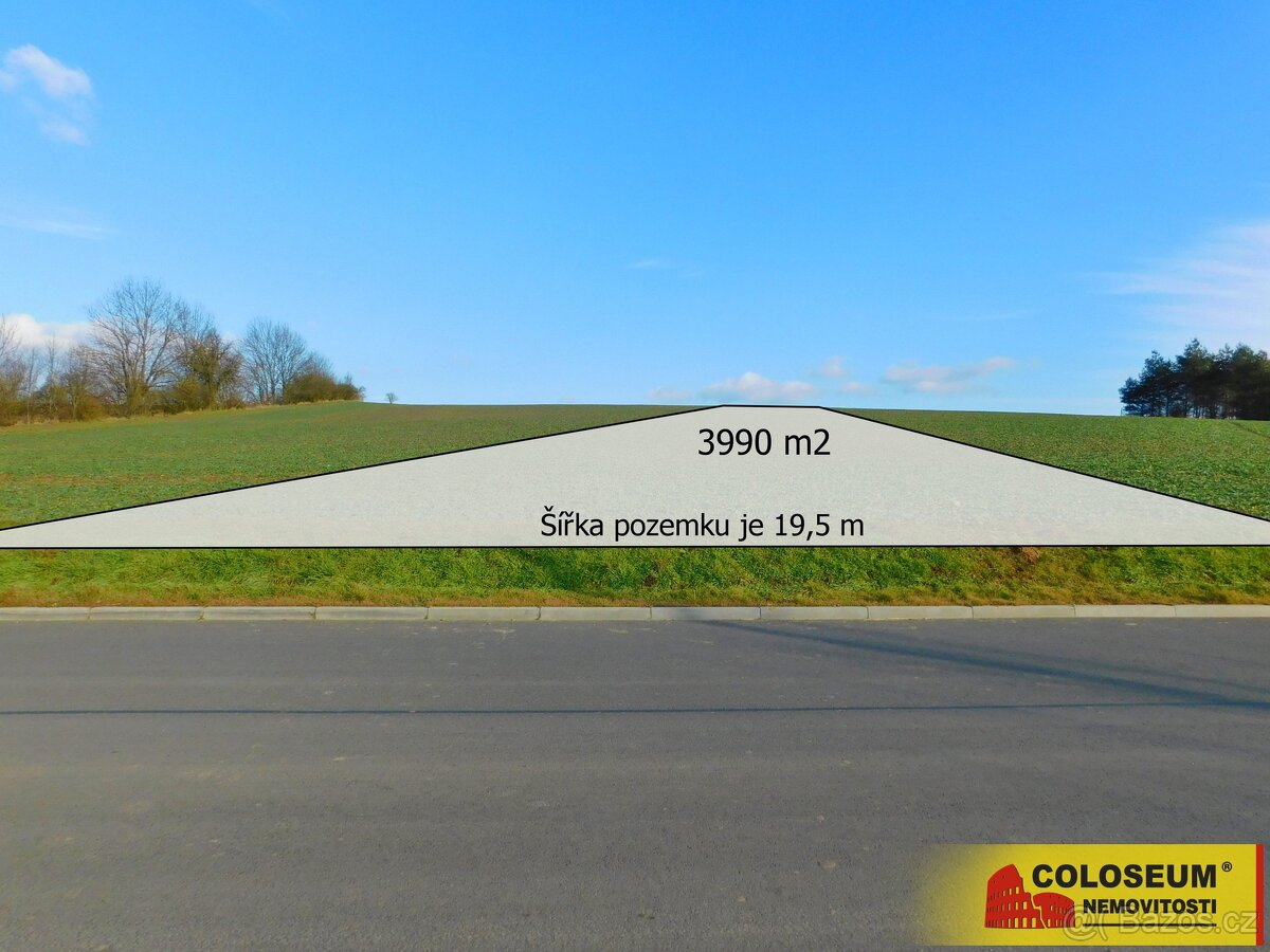 Koryčany - Blišice, pozemky pro bydlení, 3.990 m2 - Koryčany