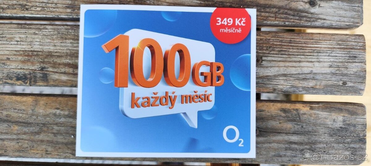 Datamánie O2 100GB za 349 měsíčně
