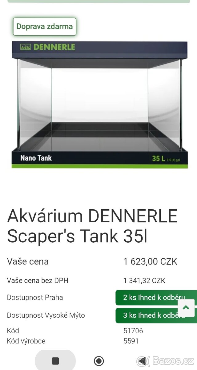 Nové akvárium Dennerle 35l