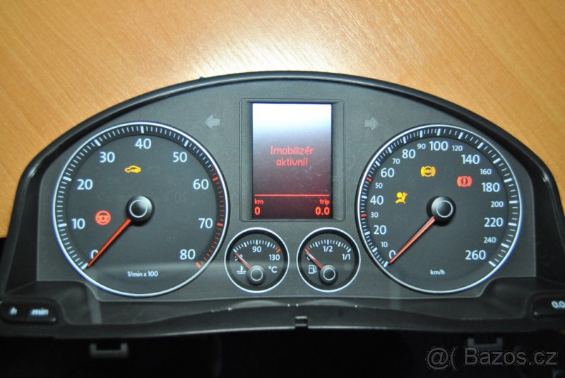 Budíky Golf 5 / Jetta, maxidot, benzín 1K0920874A, PIN, 0km