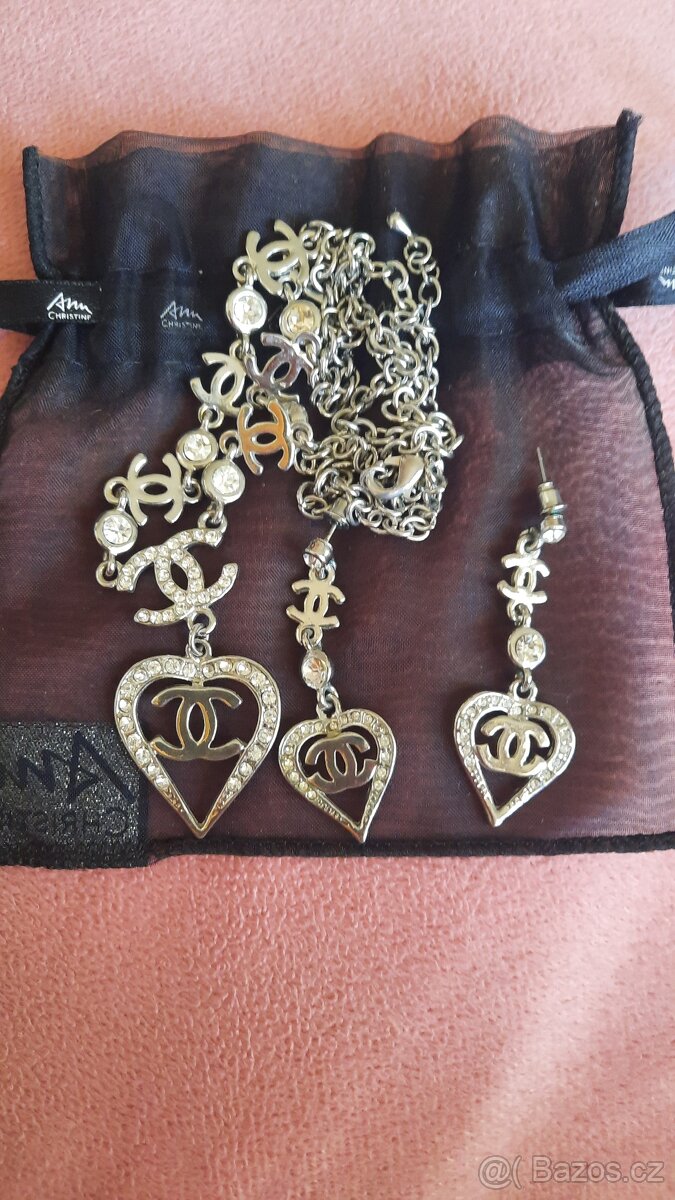 Set náušnice + náhrdelník Chanel