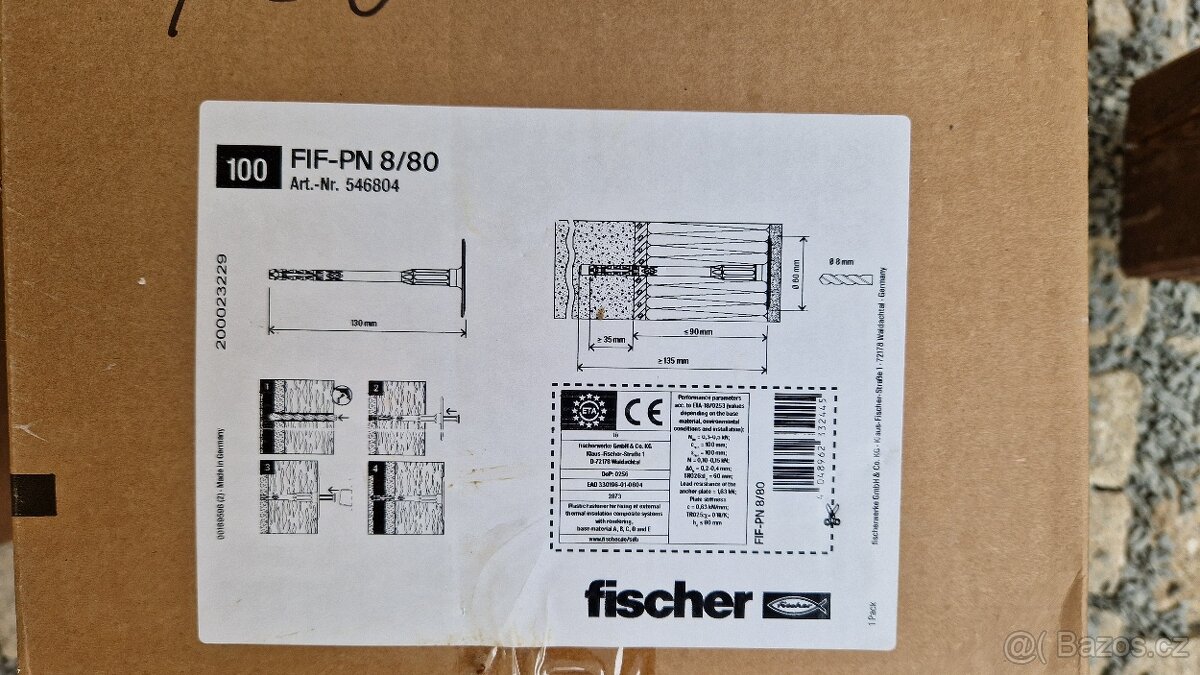 Talířová hmoždinka Fischer FIF-PN 8/ 80 130mm