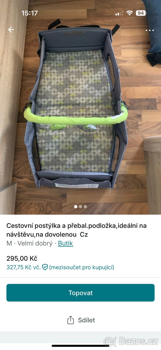 Cestovní postýlka pro