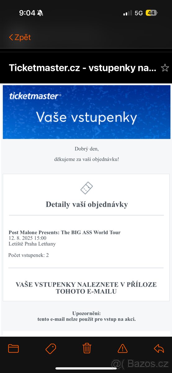 VSTUPENKY POST MALONE🌏