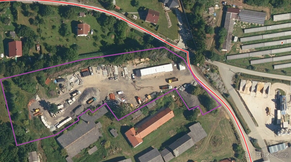 Pronájem pozemků 8838 m2 pro skladování Mirotice D4