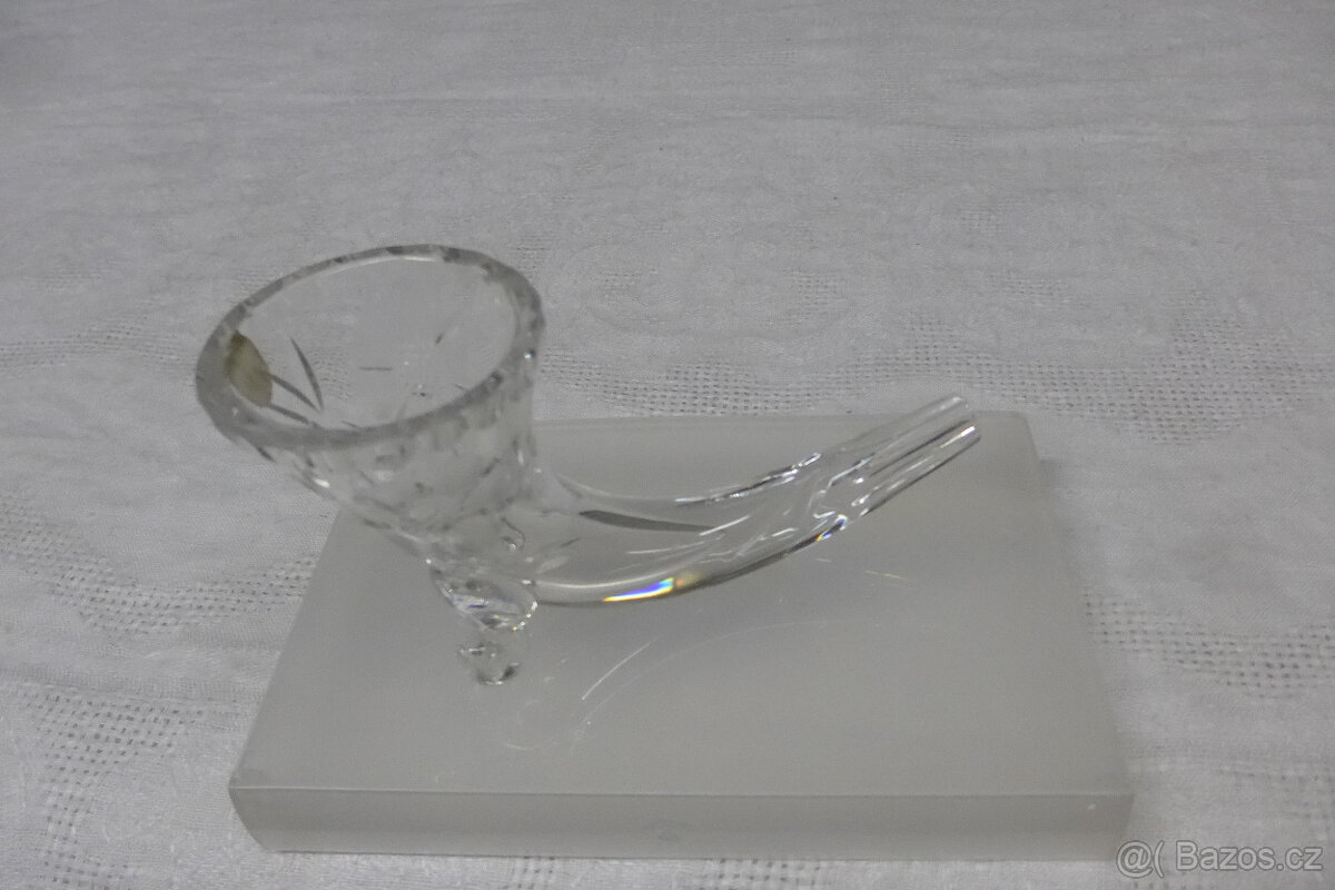 Skleněny Roh Broušené Sklo ČSSR