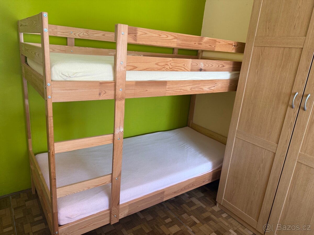 MYDAL Rám dětské palandy borovice +  2x matrace - jako nová