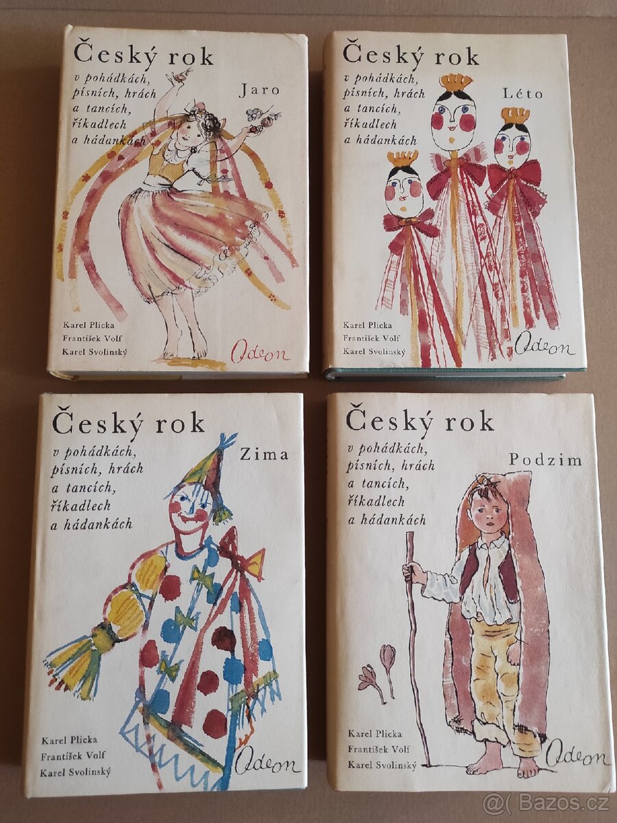 4x kniha Český rok - Jaro, Léto, Podzim, Zima