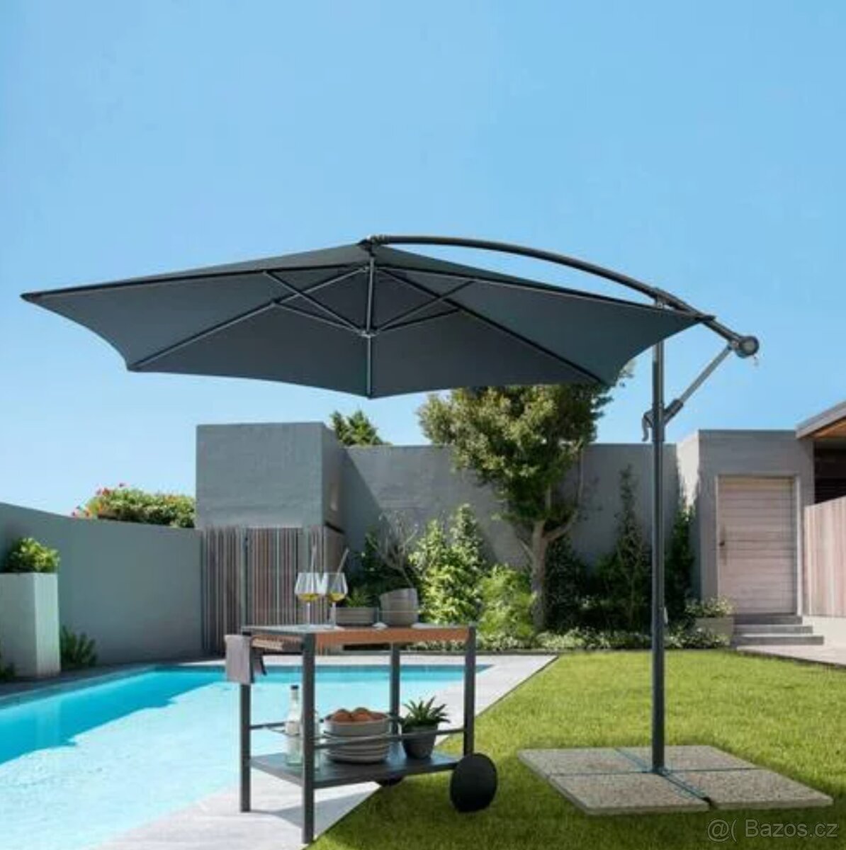 dva slučníky BOČNÍ SLUNEČNÍK Gap, 295/245cm antracit