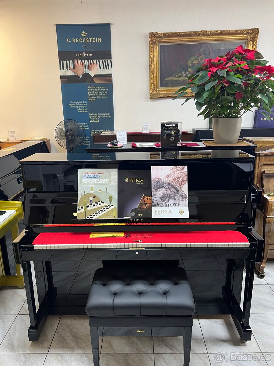 Zánovné pianino Petrof P 118 se zárukou 5 let, PRODÁNO.