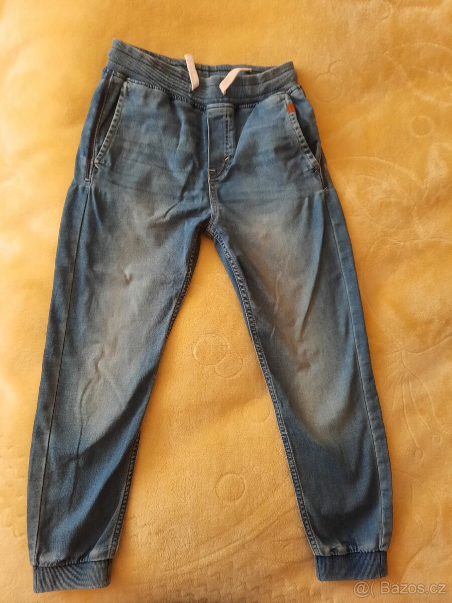 Jeans H&M, na gumu, vel.146,  délka 82cm