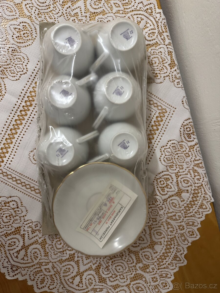 Set na kávu/čaj Karlovarský porcelán nepoužitý orig. balení
