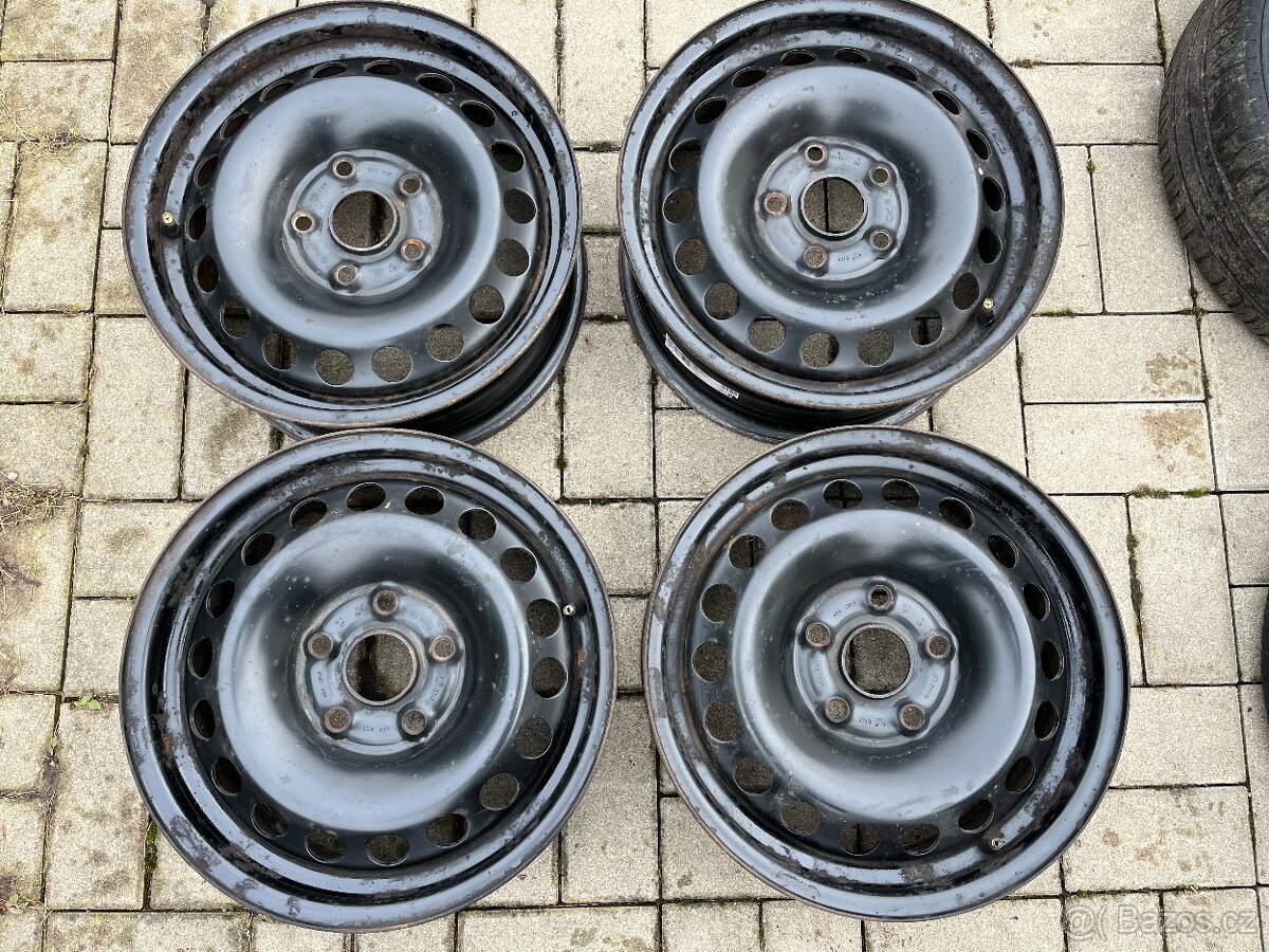 4x plechové disky 5x112 R15