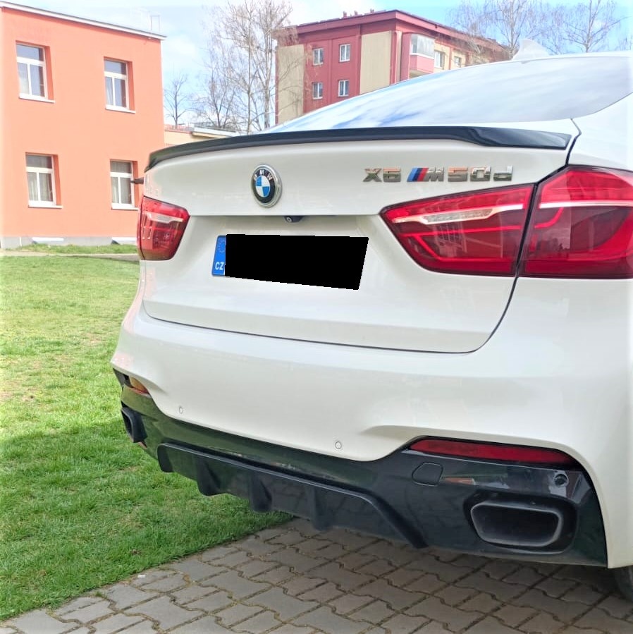 Performance spoiler na kufr BMW X6 - F16 - černý lesk