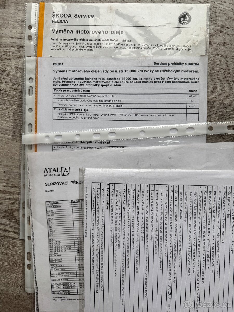 Škoda Felicia - informační materiály