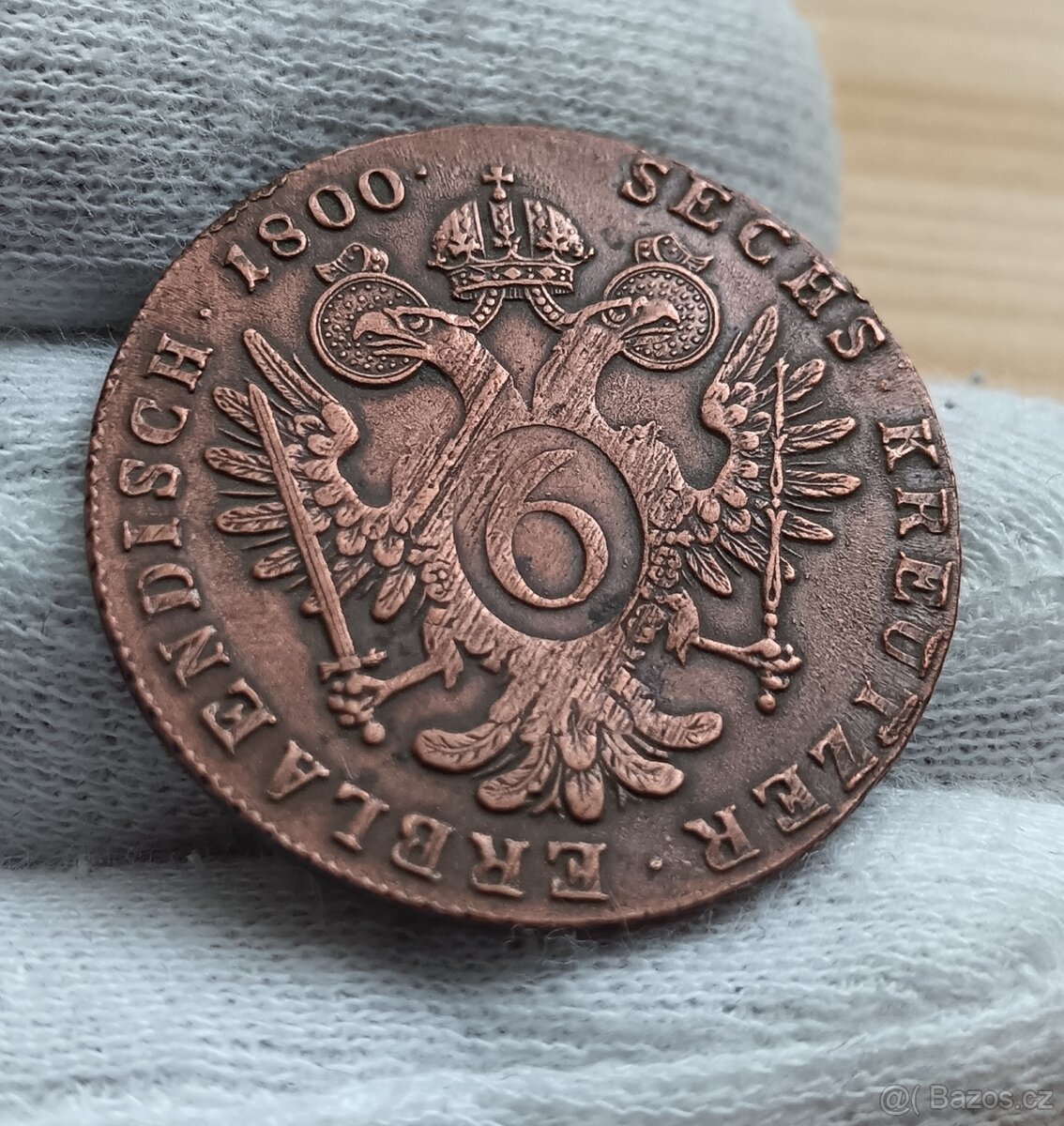 RU méďák 6 Krejcar 1800 F... Krásný kousek